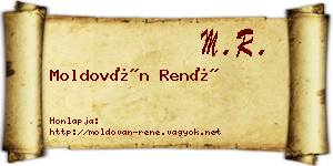 Moldován René névjegykártya