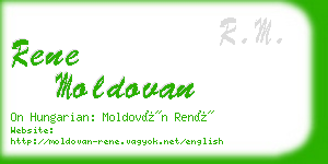 rene moldovan business card